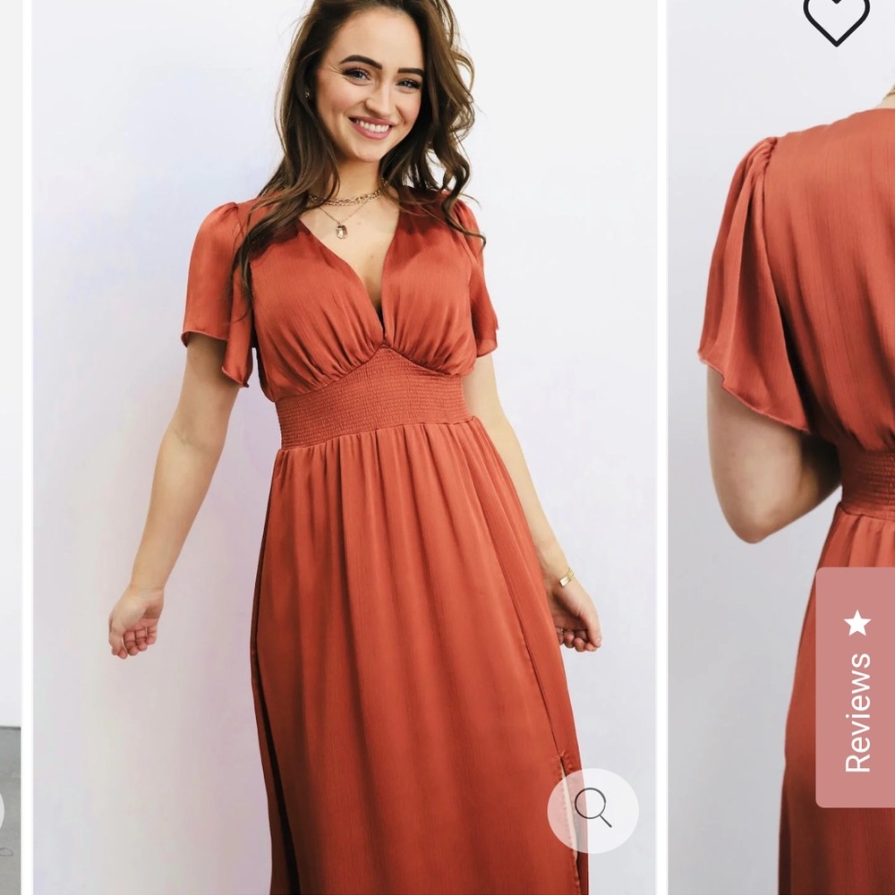 Elegant Rust Maxi Dress